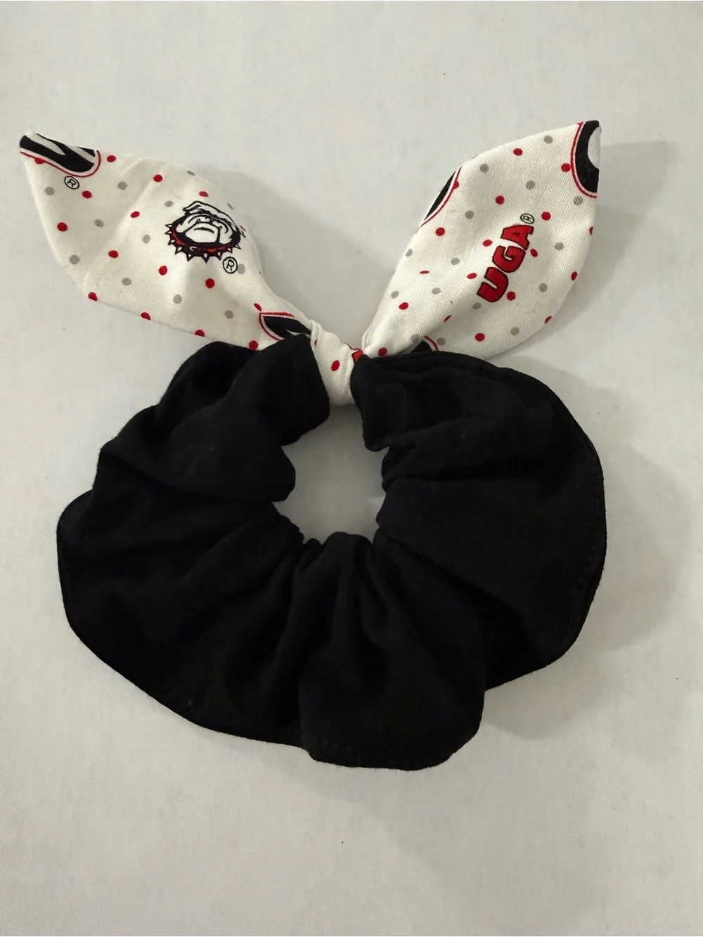 Georgia Black and White Bow Scrunchie